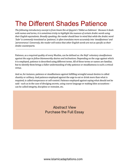 The Different Shades Patience