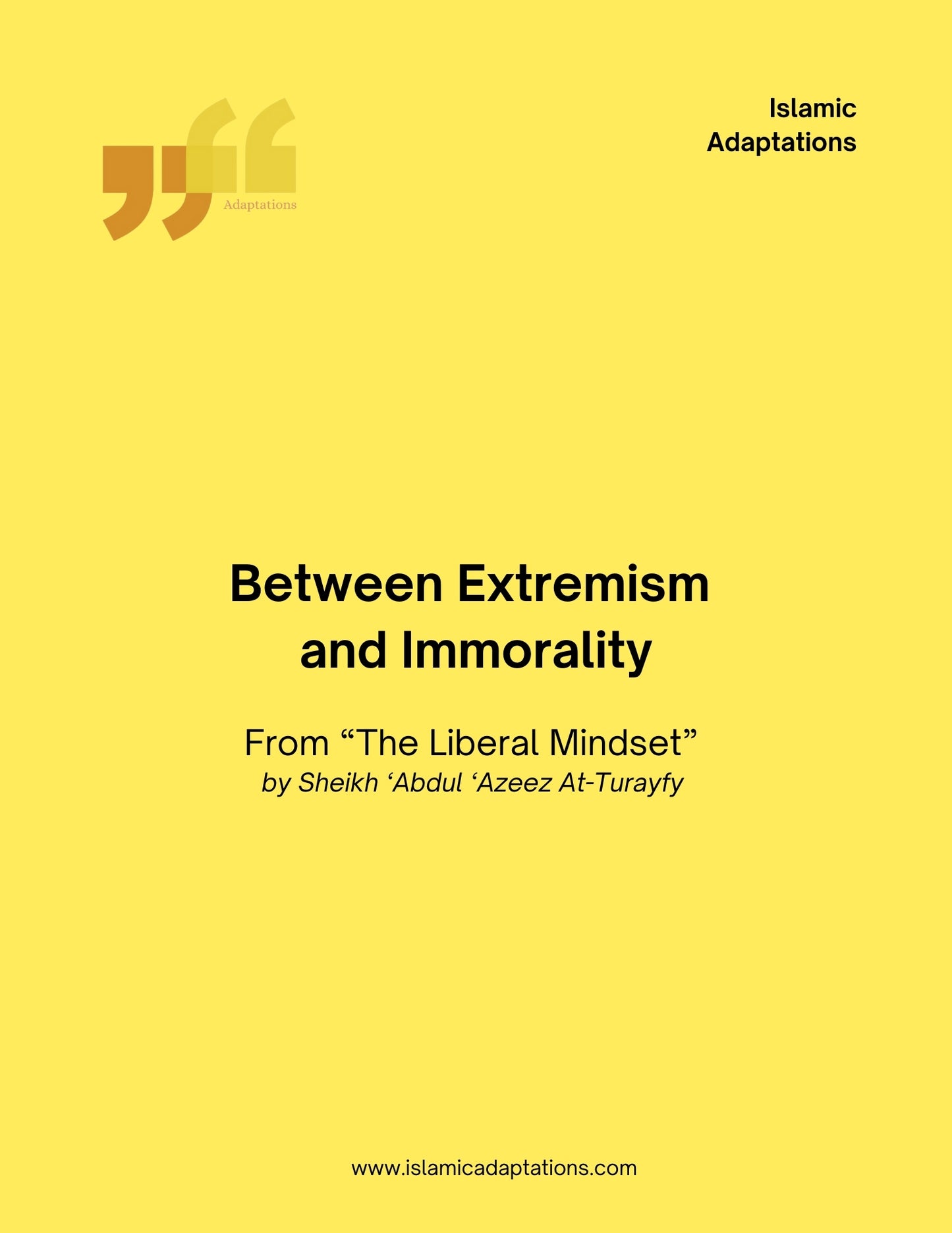 Between Extremism and Immorality