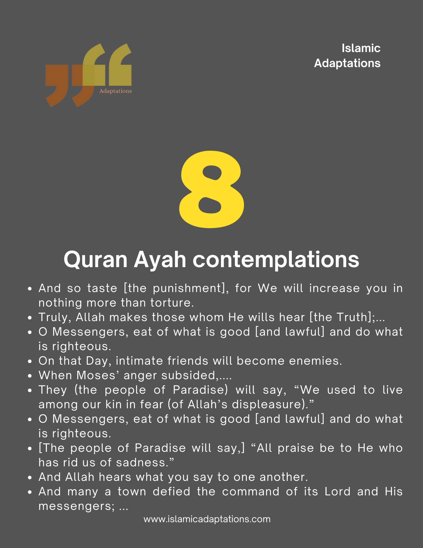 Quran Ayah contemplations 8