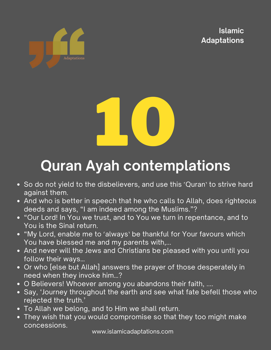 Quran Ayah contemplations 10