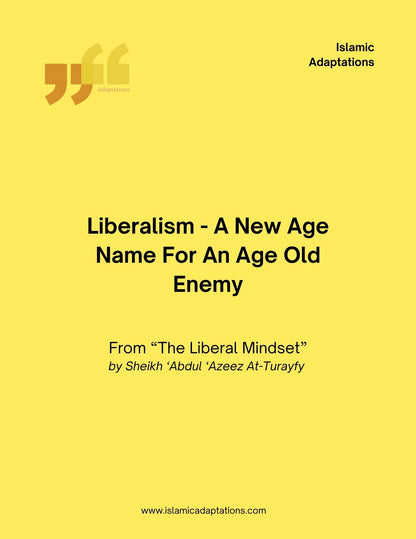 Liberalism - A New Age Name For An Age Old Enemy