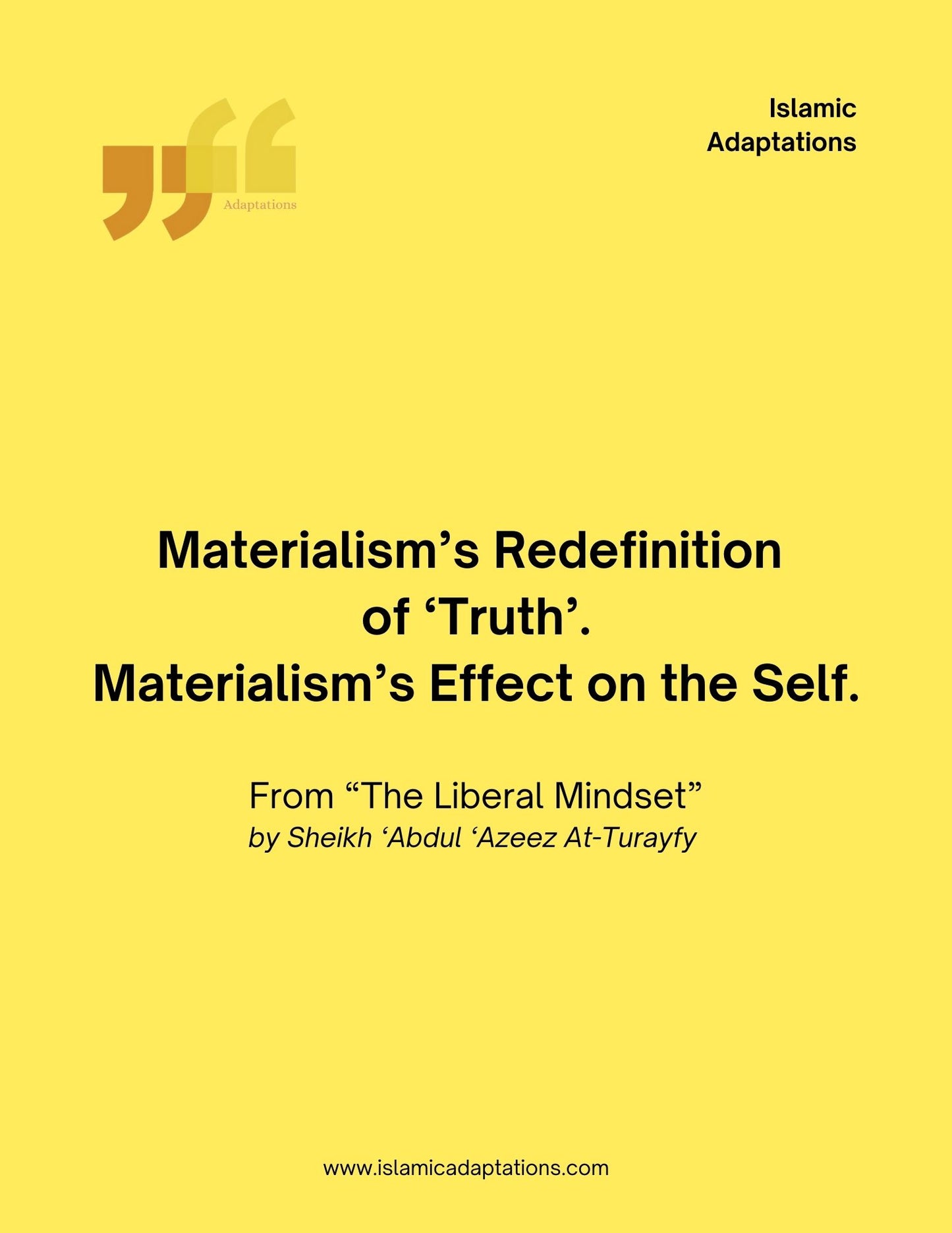 Materialism’s Redefinition of ‘Truth’