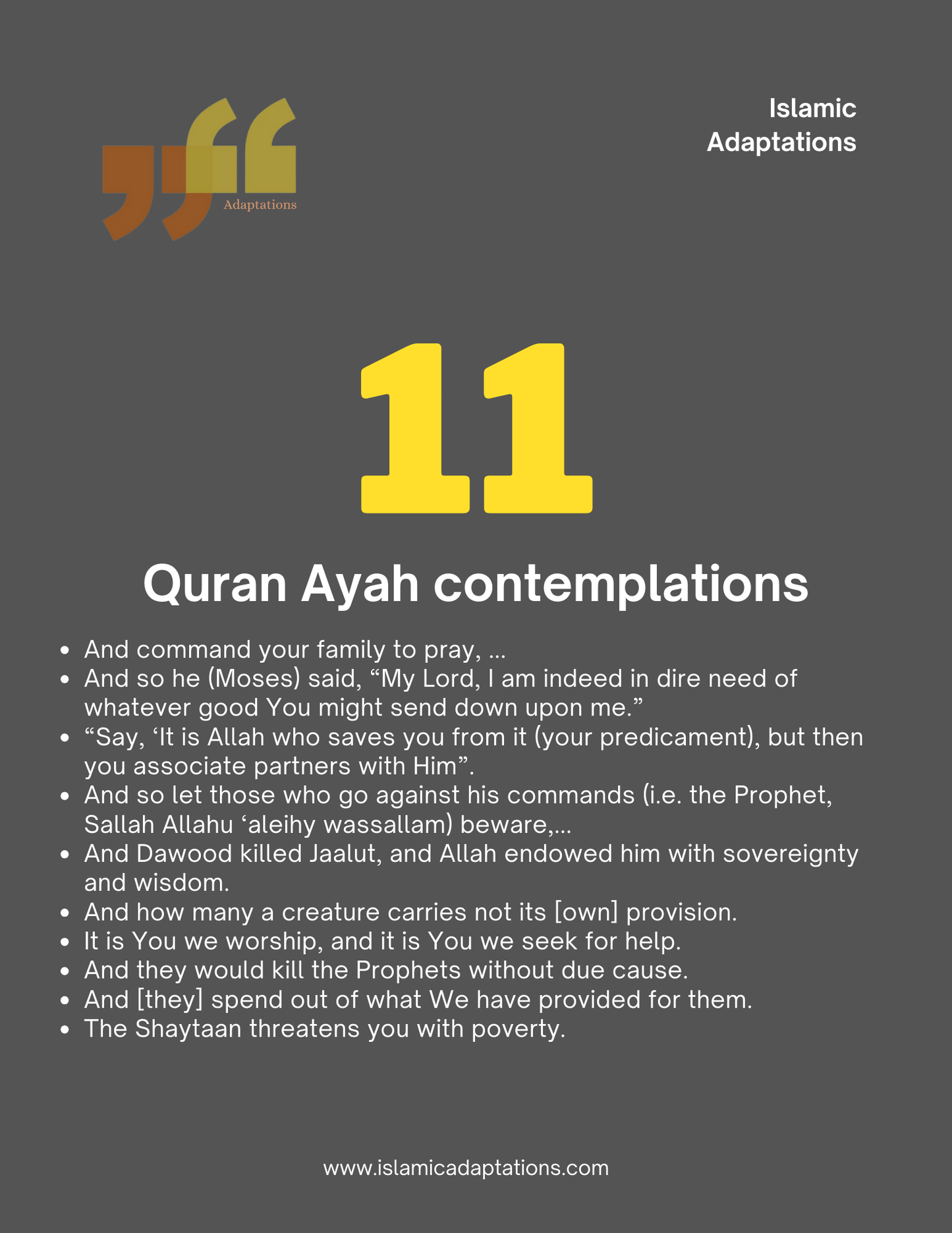 Quran Ayah contemplations 11