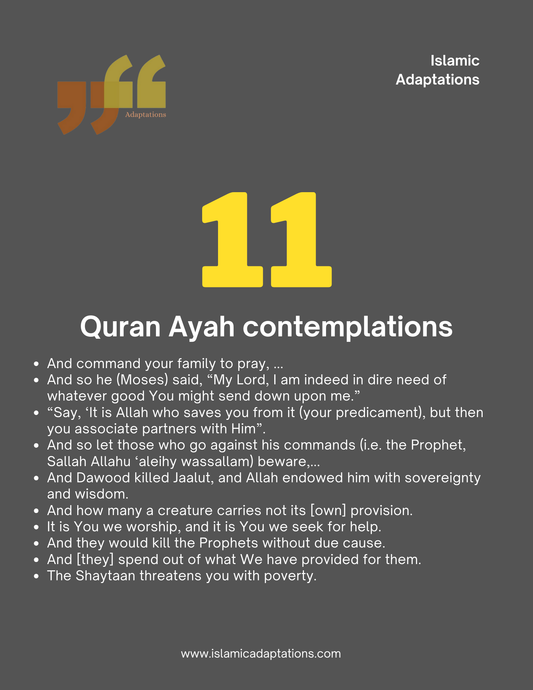 Quran Ayah contemplations 11