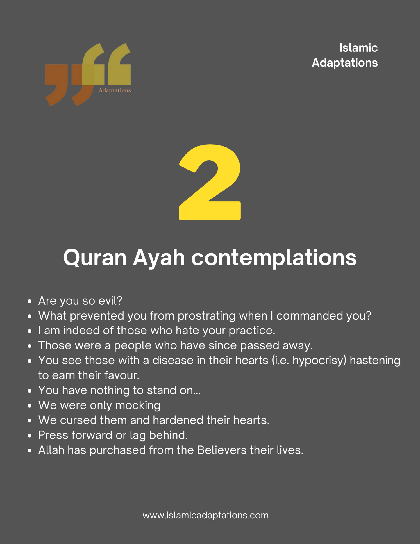 Quran Ayah contemplations 2