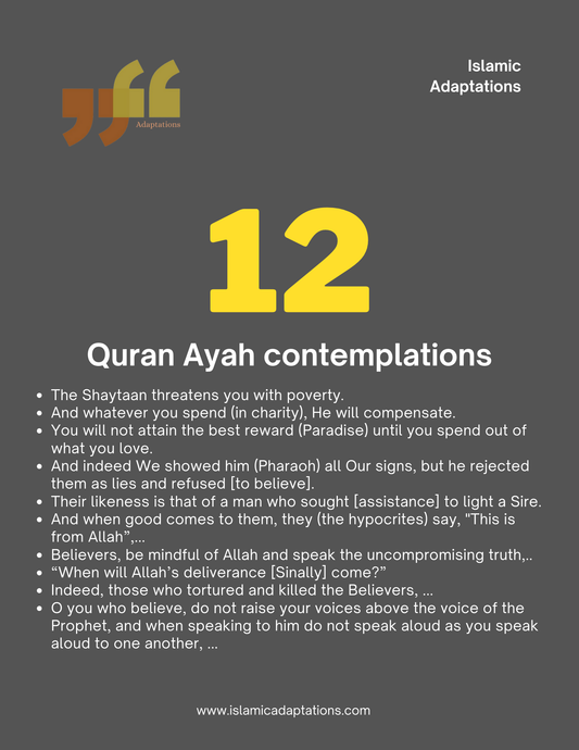 Quran Ayah contemplations 12