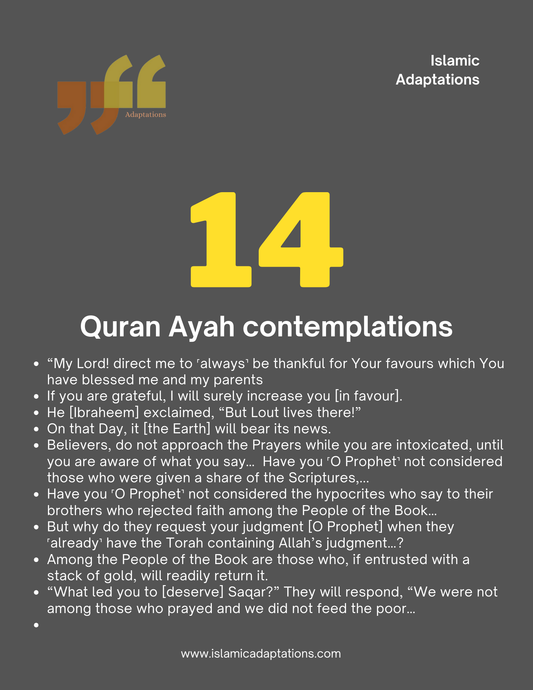 Quran Ayah contemplations 14