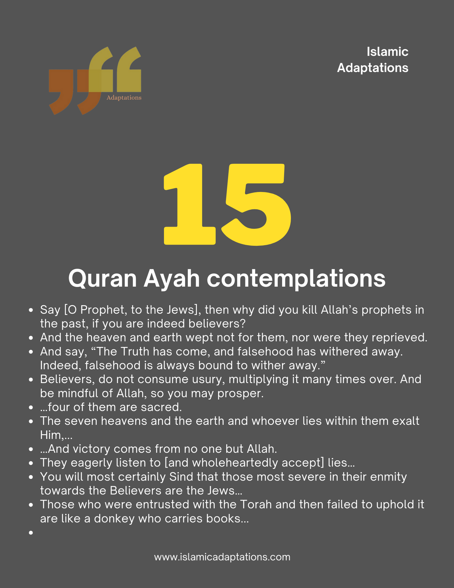 Quran Ayah contemplations 15