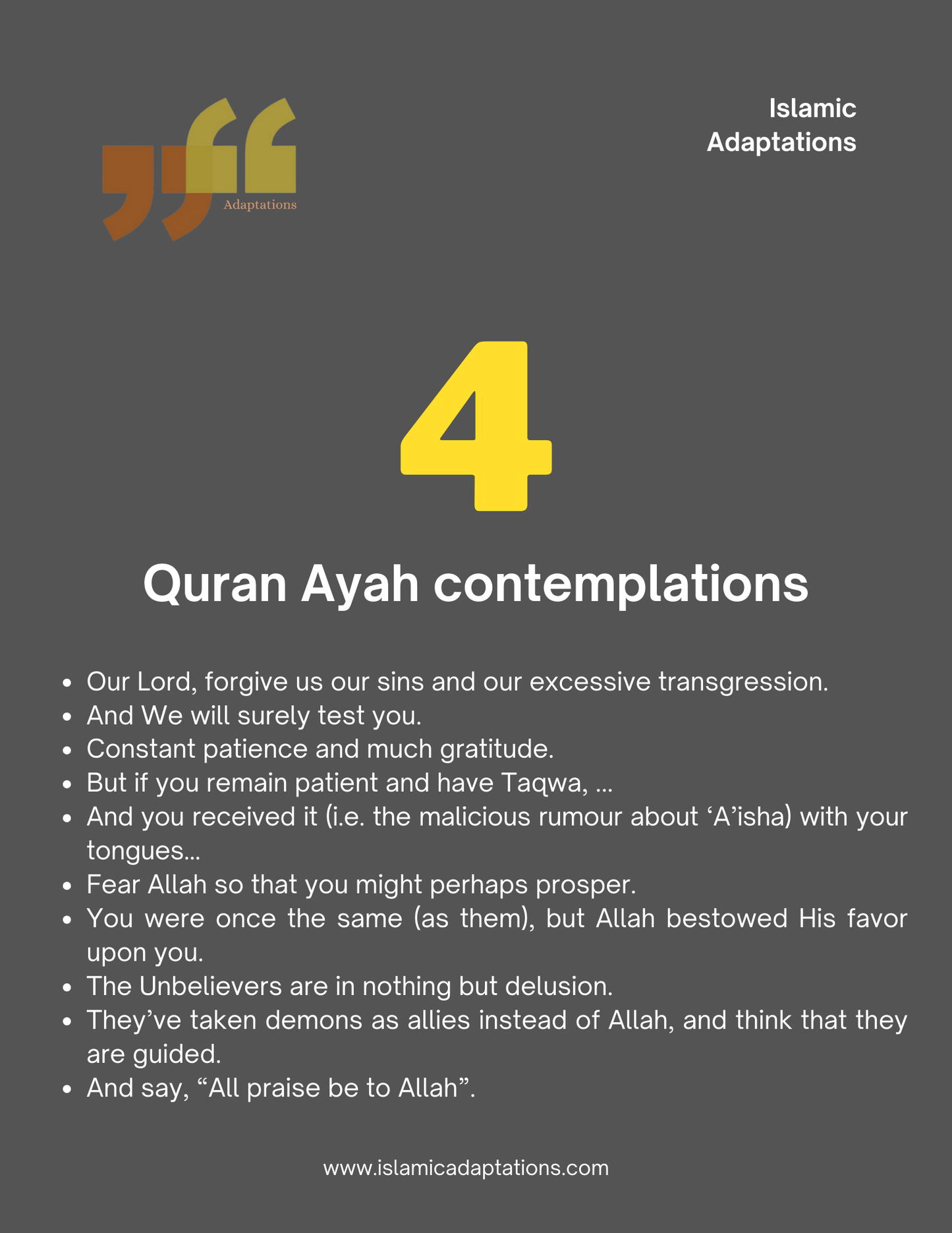 Quran Ayah contemplations 4